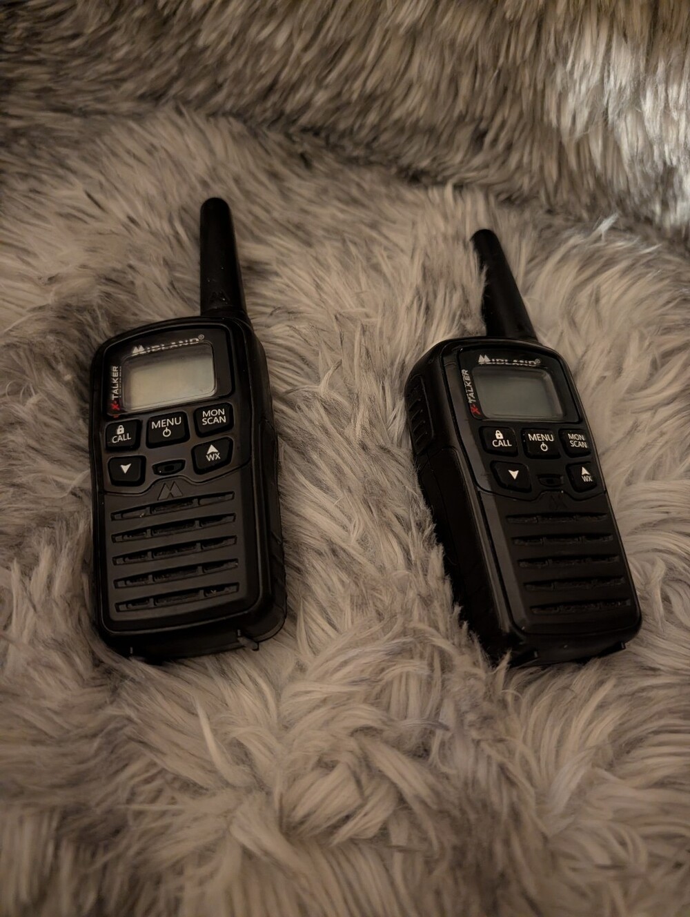 Black Two-Way Radios - Portable Walkie Talkie Pair